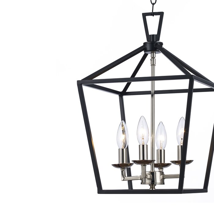 Carmen 4 Light Lantern Geometric Pendant