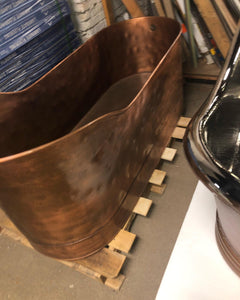 68 1/2" Hammered Henrick Textured Copper Tub
