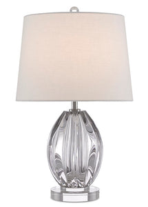Currey & Company 6000-0472. Monterey 23 inch 150 watt Clear/Polished Nickel Table Lamp