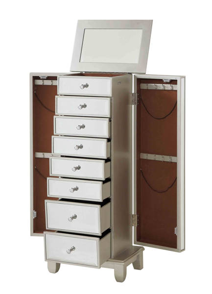 Coast to Coast Elsinore Champagne Two Door Seven Drawer Jewelry Armoire