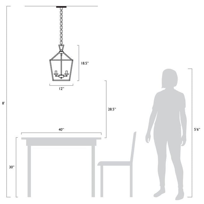 Carmen 4 light lantern clearance