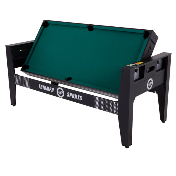 Triumph 72" 4 in 1 Multi-Game Swivel Table with Air-Powered Hockey, Table Tennis, Billiards, and Launch Football