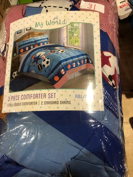 Sports and Stars Comforter with Pillow Sham