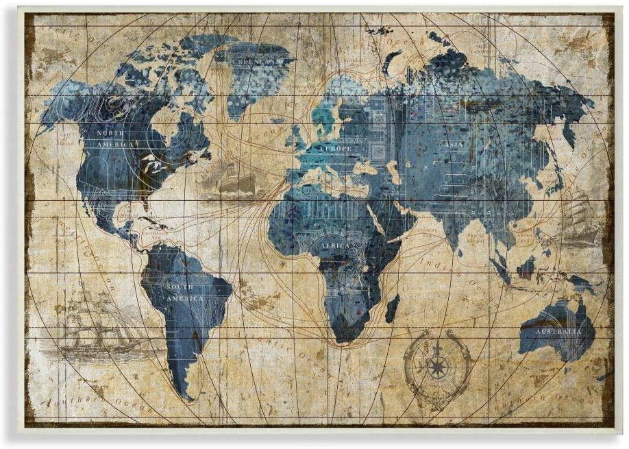 'Abstract World Map' Print